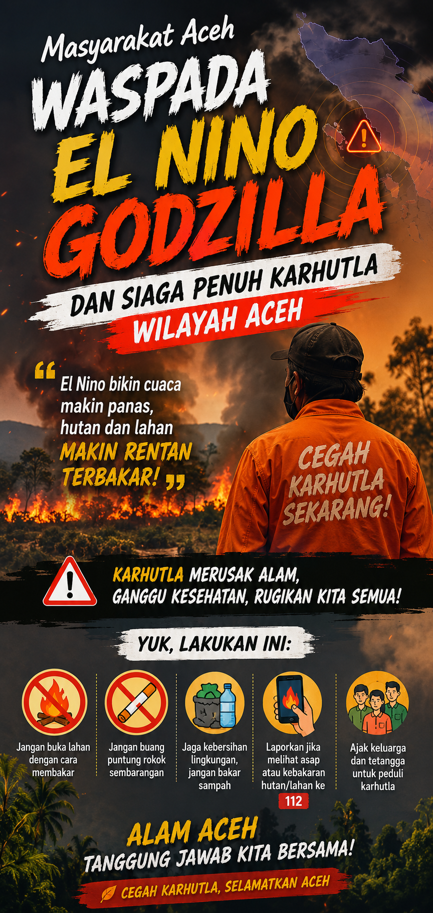 Awas El Nino ‘Godzilla’ Bikin Gerah!Warga Aceh Wajib Waspada PenuhAncaman Karhutla