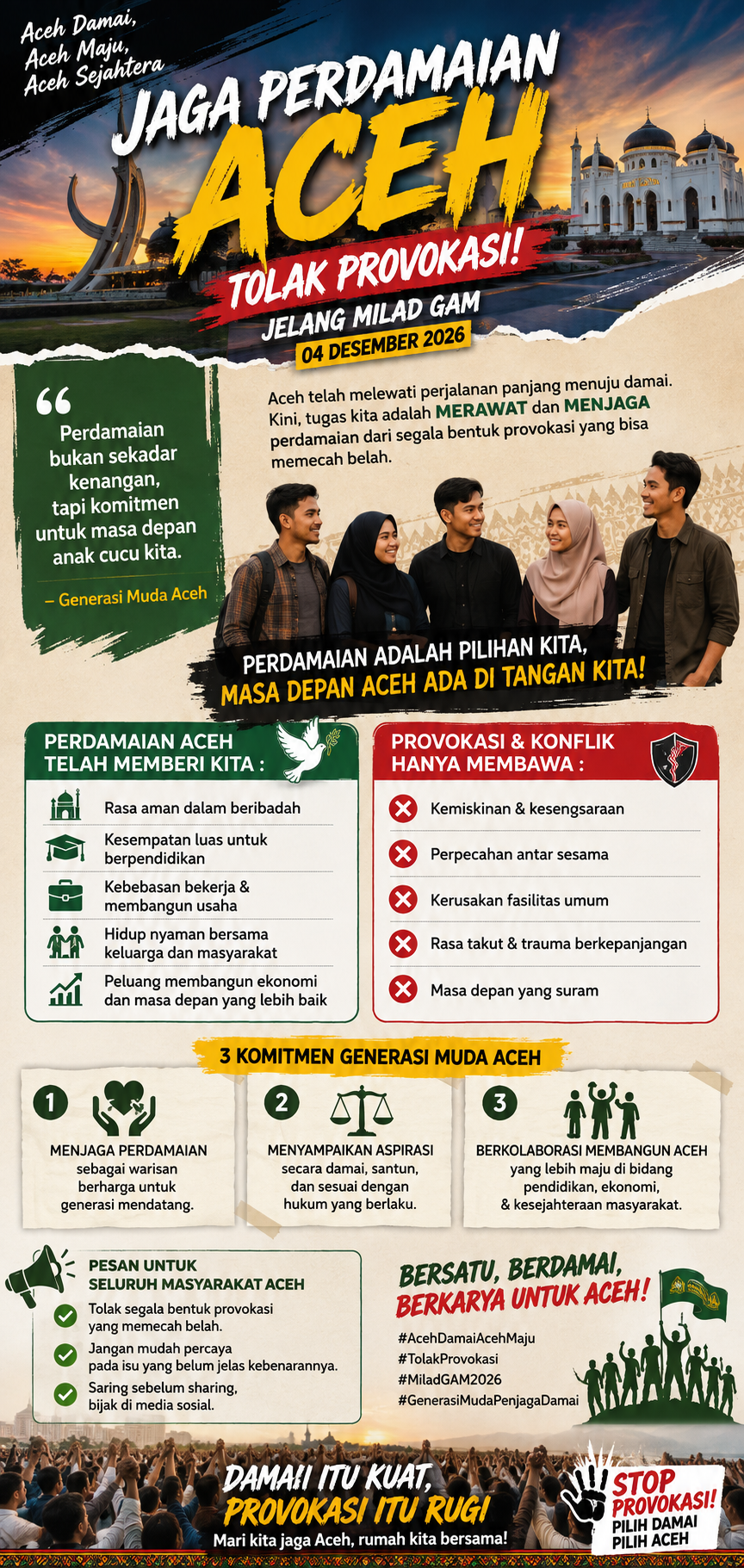 Generasi Muda Diajak Rawat Perdamaian Aceh Menjelang Milad GAM