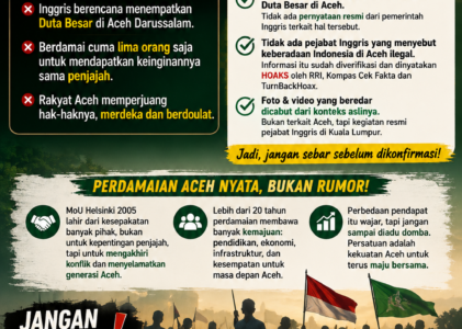 Narasi “Inggris Mau Pasang Dubes di Aceh” Dipertanyakan, Cek Fakta Justru Temukan Konten Manipulatif