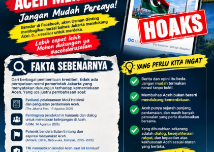 Aceh Butuh Solusi, Bukan Ajakan untuk Kembali Berpisah