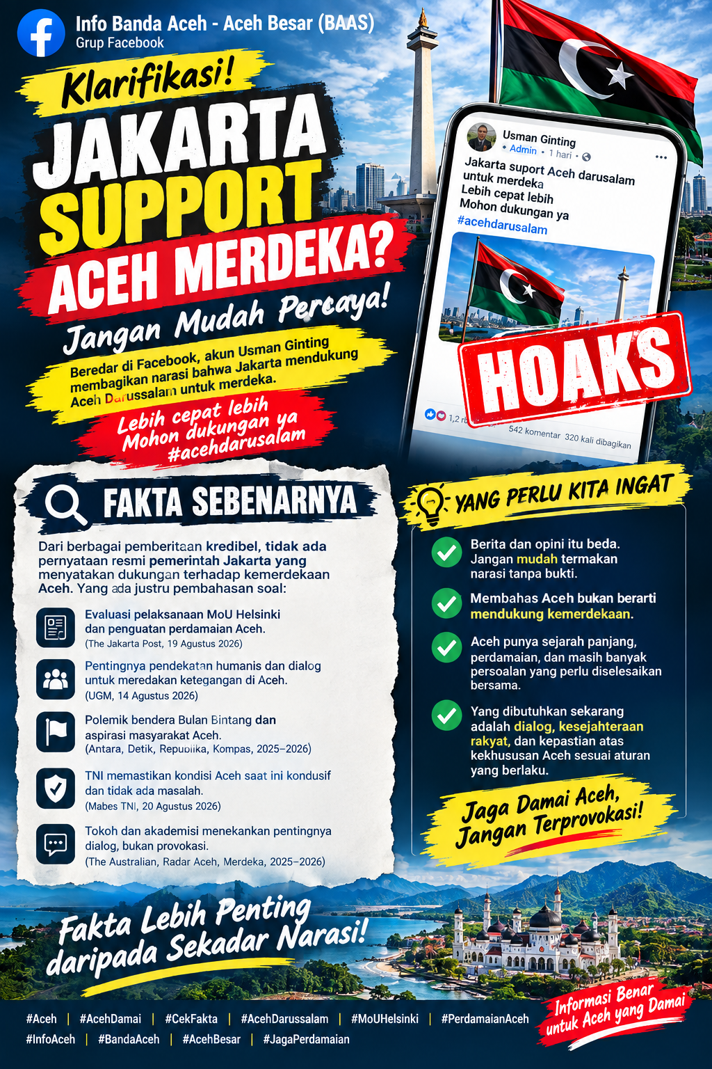 Aceh Butuh Solusi, Bukan Ajakan untuk Kembali Berpisah