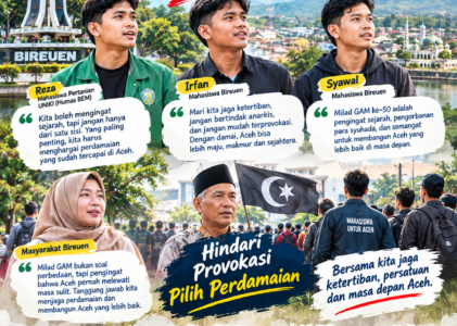 Mahasiswa Bireuen Ajak Masyarakat Tidak Terprovokasi dan Tetap Jaga Perdamaian Aceh