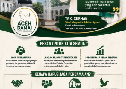 Tokoh Agama Lhokseumawe Ajak Generasi Muda Rawat Perdamaian Aceh Jelang Milad GAM