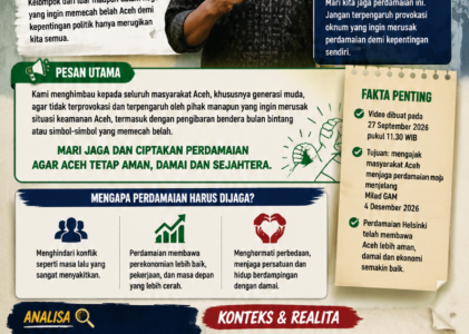 Tokoh Masyarakat Lhokseumawe Ajak Generasi Muda Rawat Perdamaian Aceh dan Jaga Persaudaraan