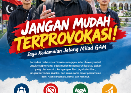Mahasiswa Bireuen Ajak Warga Jaga Damai dan Tak Mudah Terprovokasi Jelang Milad GAM