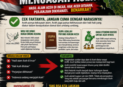 Benarkah Indonesia Sedang Menjajah Aceh? Cek Dulu Soal Hasil Alam, Hak Aceh dan MoU Helsinki