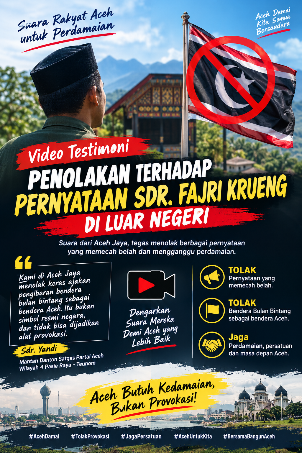 Warga Aceh Jaya Sampaikan Pandangan soal Polemik Bendera dan Pentingnya Menjaga Perdamaian