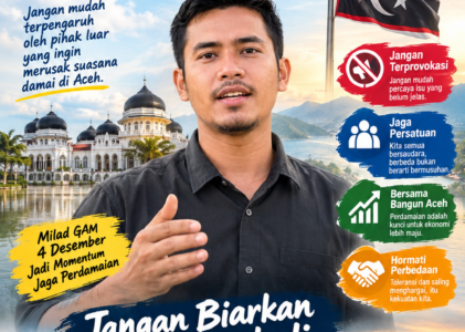 Jaga Damai Aceh, Generasi Muda Diajak Tak Mudah Terprovokasi Jelang 4 Desember