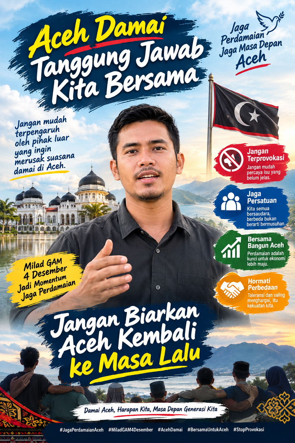 Jaga Damai Aceh, Generasi Muda Diajak Tak Mudah Terprovokasi Jelang 4 Desember