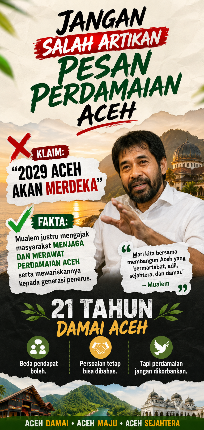 Jangan Biarkan Informasi Memecahkan Aceh dengan Indonesia, Saatnya Luruskan dengan Fakta