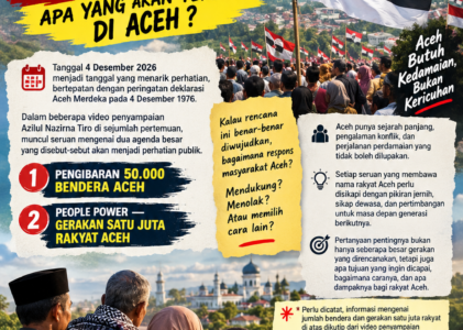 Jelang 4 Desember 2026, Seruan 50.000 Bendera dan Gerakan Satu Juta Rakyat Aceh Jadi Sorotan