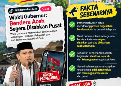 Bendera Aceh Segera Disahkan Pusat? Warga Diminta Cek Fakta dan Tak Terburu-buru Menyimpulkan