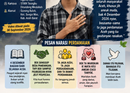 Mahasiswa Aceh Barat Sampaikan Pesan Damai Jelang 4 Desember, Ajak Anak Muda Jaga Persaudaraan